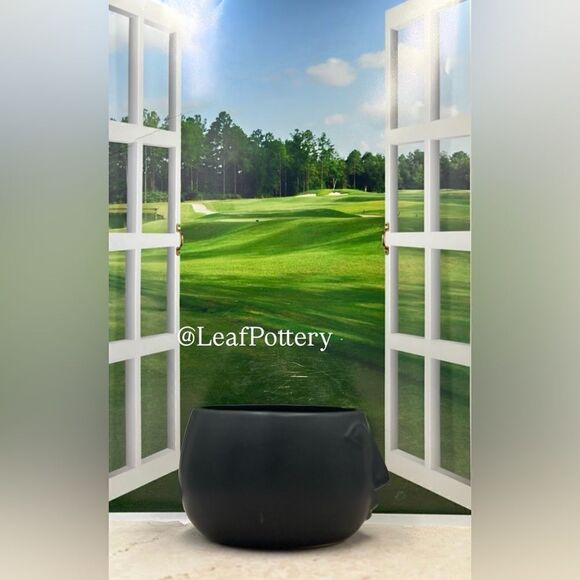 Lowy Black Ceramic Planter Pot without drainage hole - Picture 3 of 8